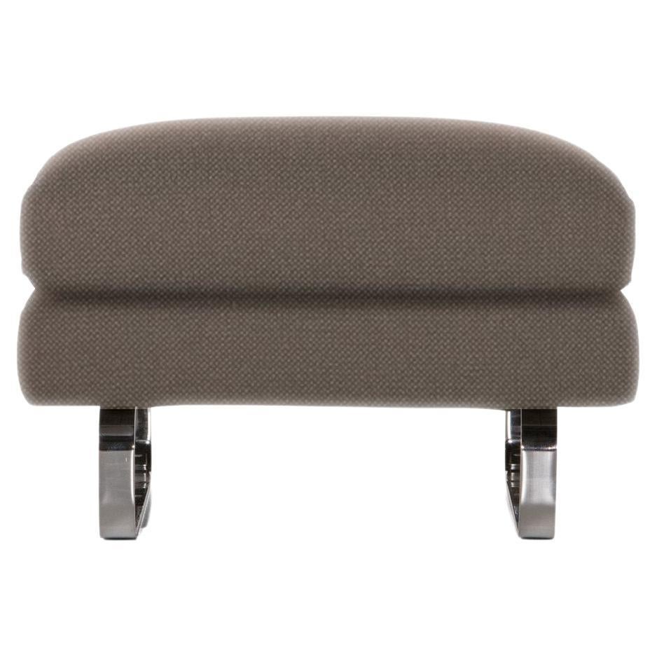 Moooi Boutique Footstool in Hallingdal 65, 143 Brown Upholstery & Steel Base For Sale