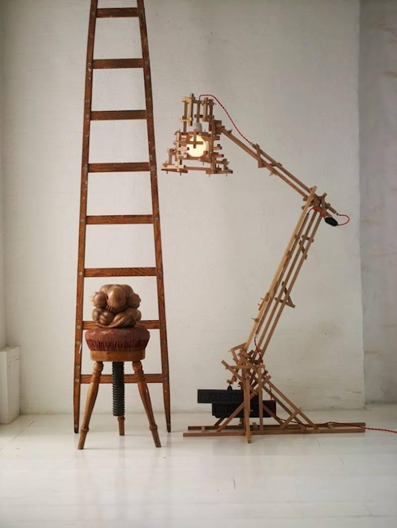 Moooi Brave New World Floor Lamp in Solid Oak and Cast Iron For Sale 10