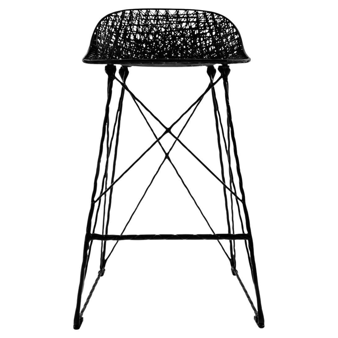 Moooi Carbon High Bar Stool in Black Carbon Fiber and Epoxy Resin by Bertjan pot For Sale