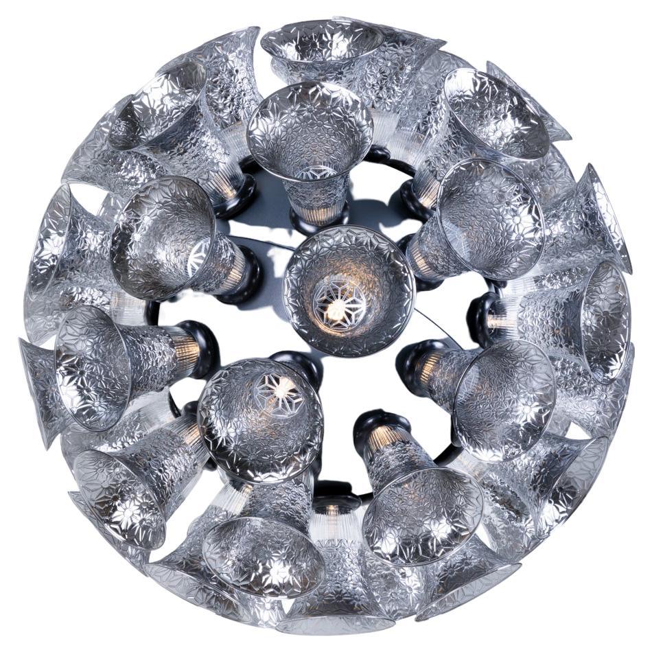 Moooi Chalice Große LED-Lampe mit Hängeleuchte in Metallic-grau von Edward Van Vliet