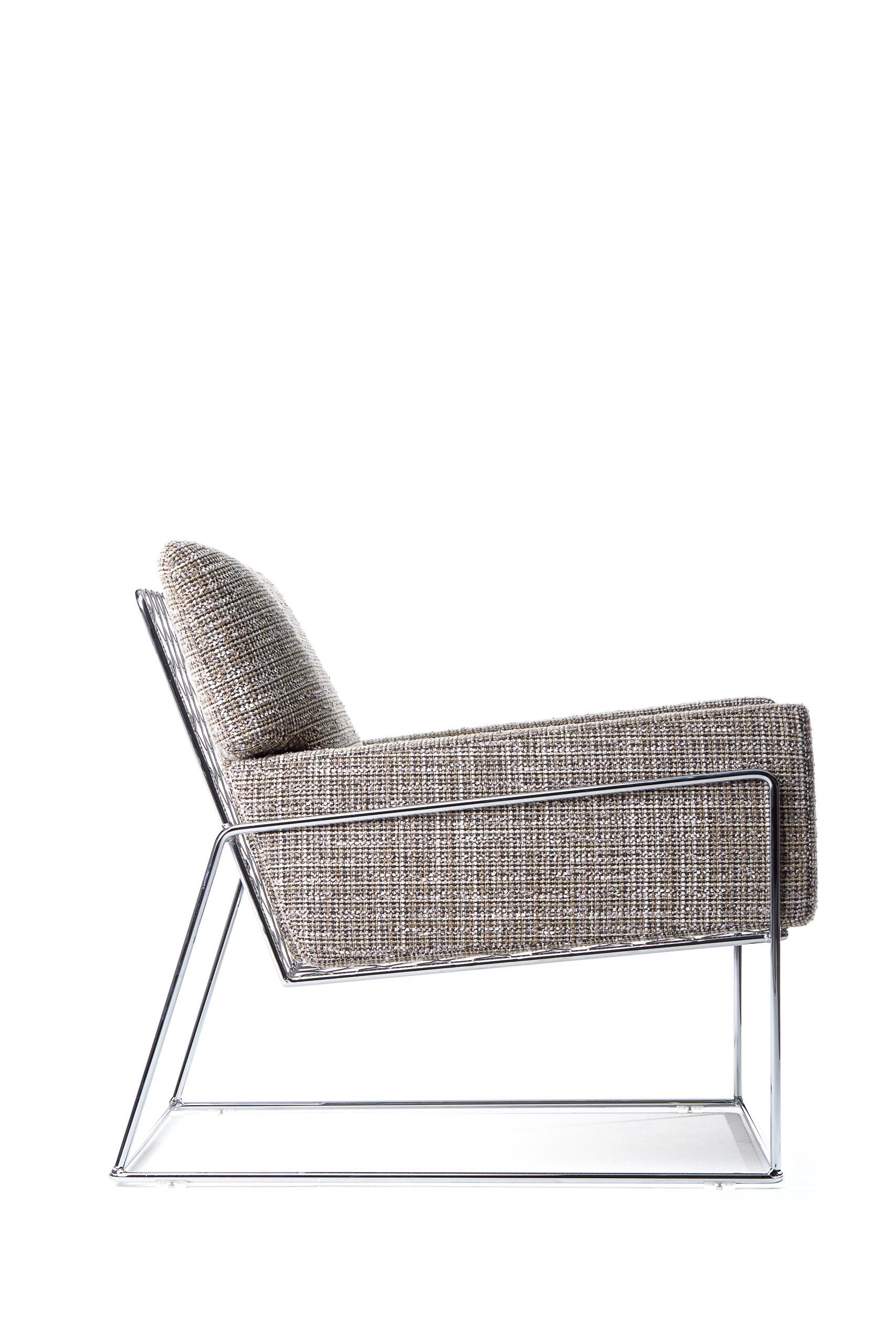Moooi Charles Chair in Orange Boucle with Chrome Frame by Marcel Wanders For Sale 4