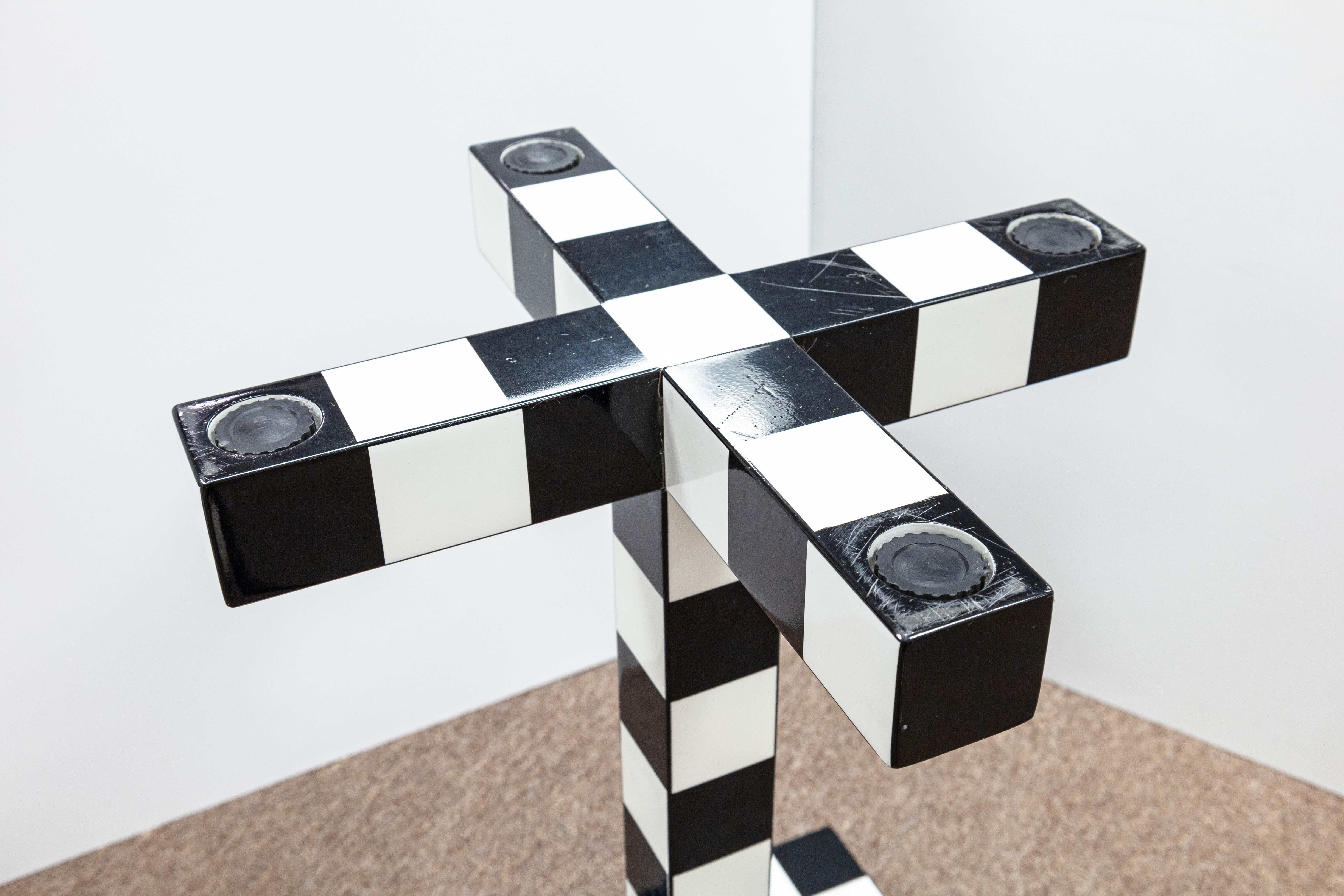 Moooi Chess Memphis Black and White Checkered Side Table Designed by Front 2
