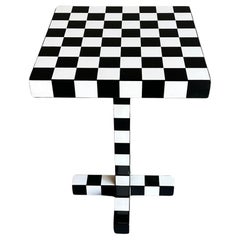 Moooi Chess table in lacquered Wood with Steel Frame By Front