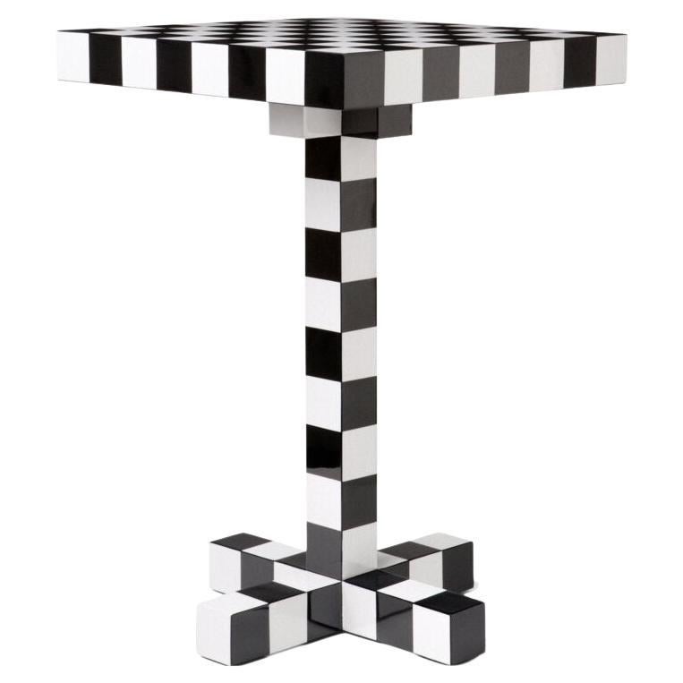 Moooi Chess Table in Lacquered Wood with Steel Frame, MDF by Front For Sale