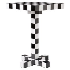 Moooi Chess Table in Lacquered Wood with Steel Frame, MDF by Front