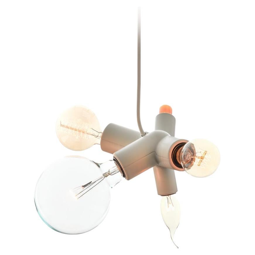 Moooi Cluster Suspension Lamp in White Polyester with Metal Frame For Sale