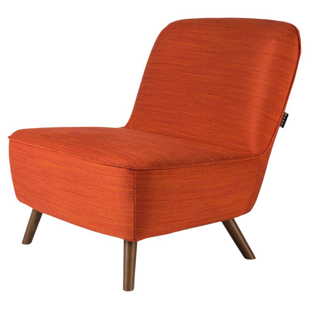 Moooi Cocktail Chair in Oray Ray, Flamboyant Upholstery & Cinnamon Stained Legs For Sale