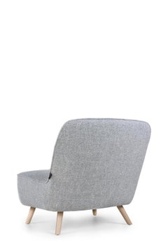 Moooi Cocktail Chair in Vesper, Aluminum Upholstery with White Wash Stained Legs
