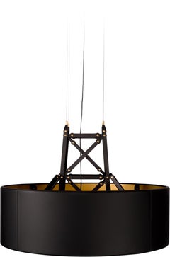 Moooi Construction Large Suspension Lamp in Black Powder Coated Aluminum