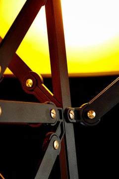 Moooi Construction Large White Wood Floor Lamp in Aluminum with Steel Shade