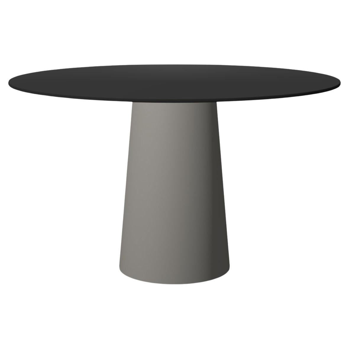 Table de salle à manger Moooi Container 120 avec base grise et plateau noir, Marcel Wanders Studio en vente