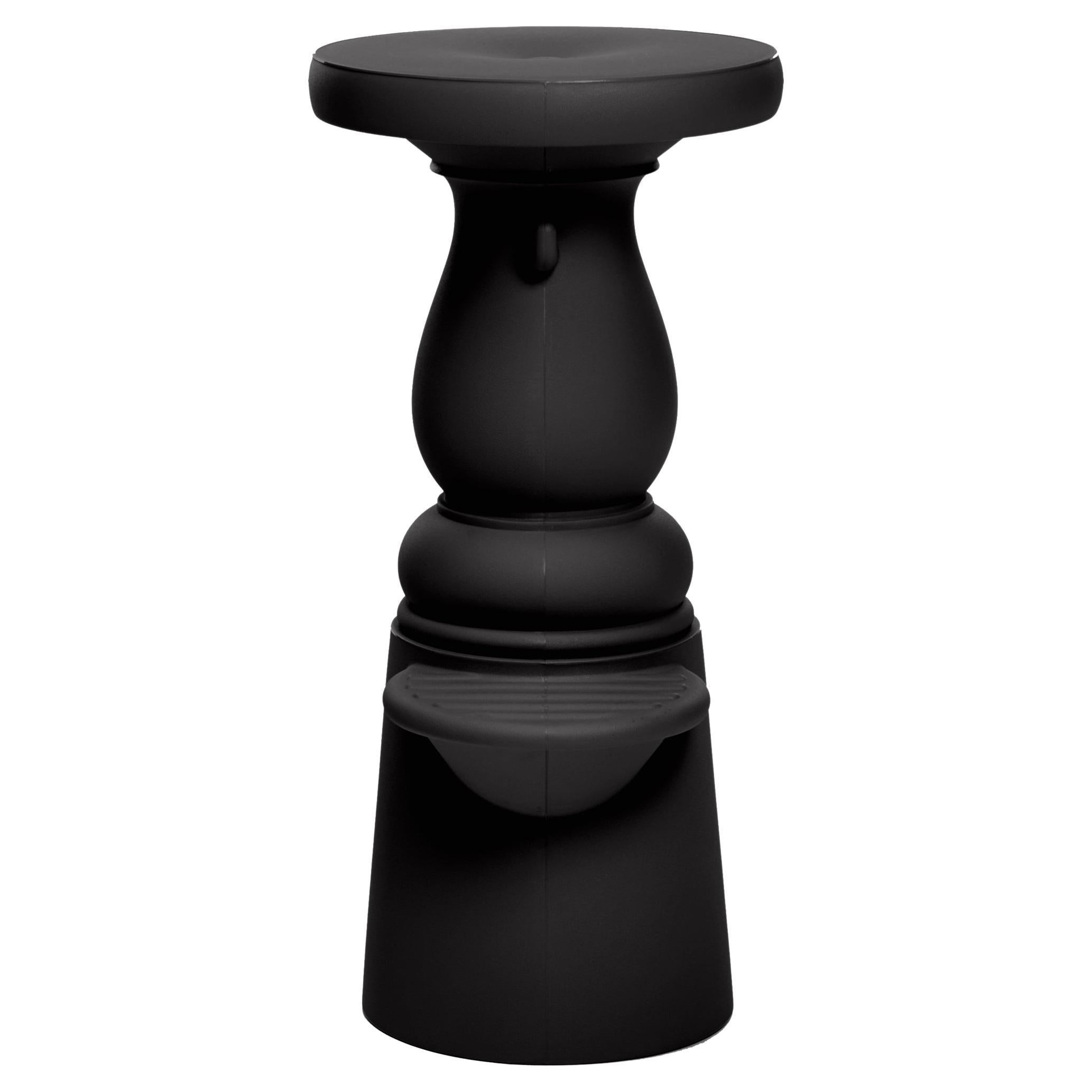 Moooi Container New Antiques Hocker mit hoher Stange in Schwarz von Marcel Wanders Studio