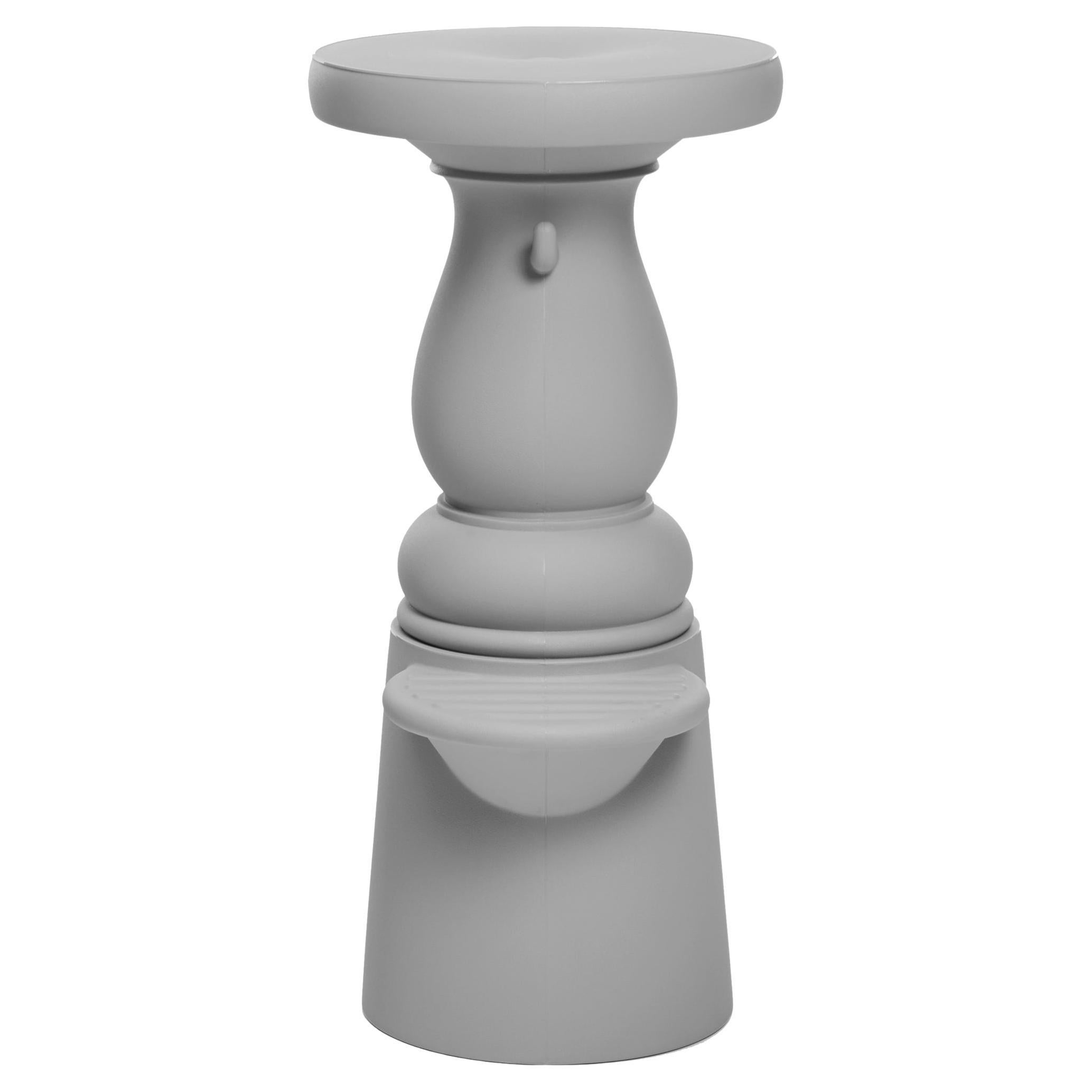 Moooi Container New Antiques High Bar Stool in Light Grey, Marcel Wanders Studio