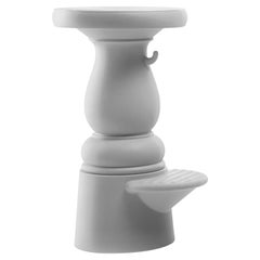 Moooi Container New Antiques Low Bar Stool in Light Grey, Marcel Wanders Studio