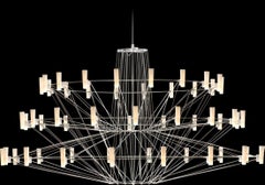 Moooi Coppélia Large Suspension LED Lamp in Black Satin Steel Frame, 10m Cable