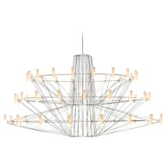 Moooi Coppélia Large Suspension LED Lamp in Stainless Steel Frame, Cable