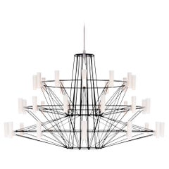 Moooi Coppélia Small Suspension LED Lamp in Black Satin Steel Frame, 10m Cable