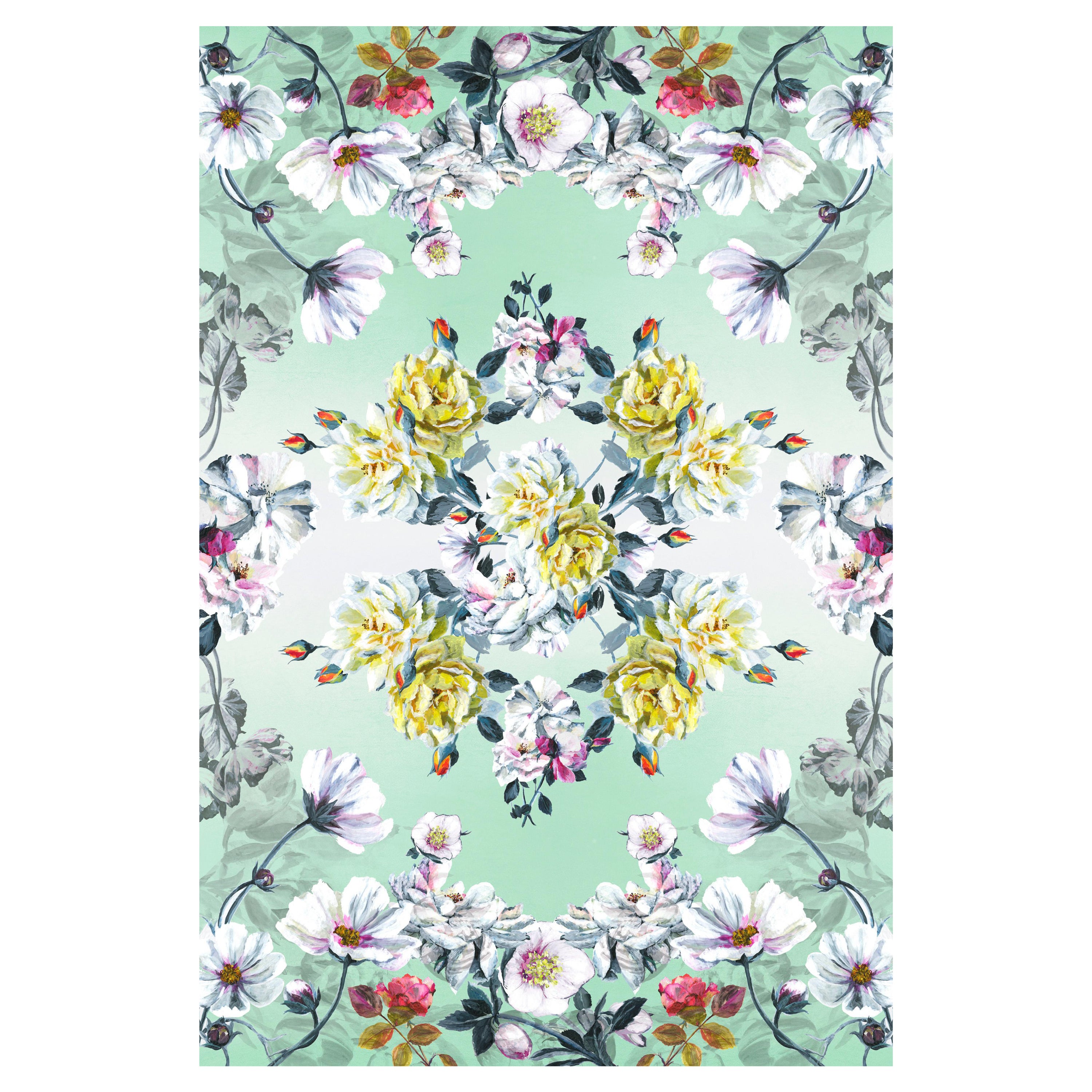 Tapis Moooi Couture Rose Fuchsia en polyamide à poils bas de Tricia Guild en vente
