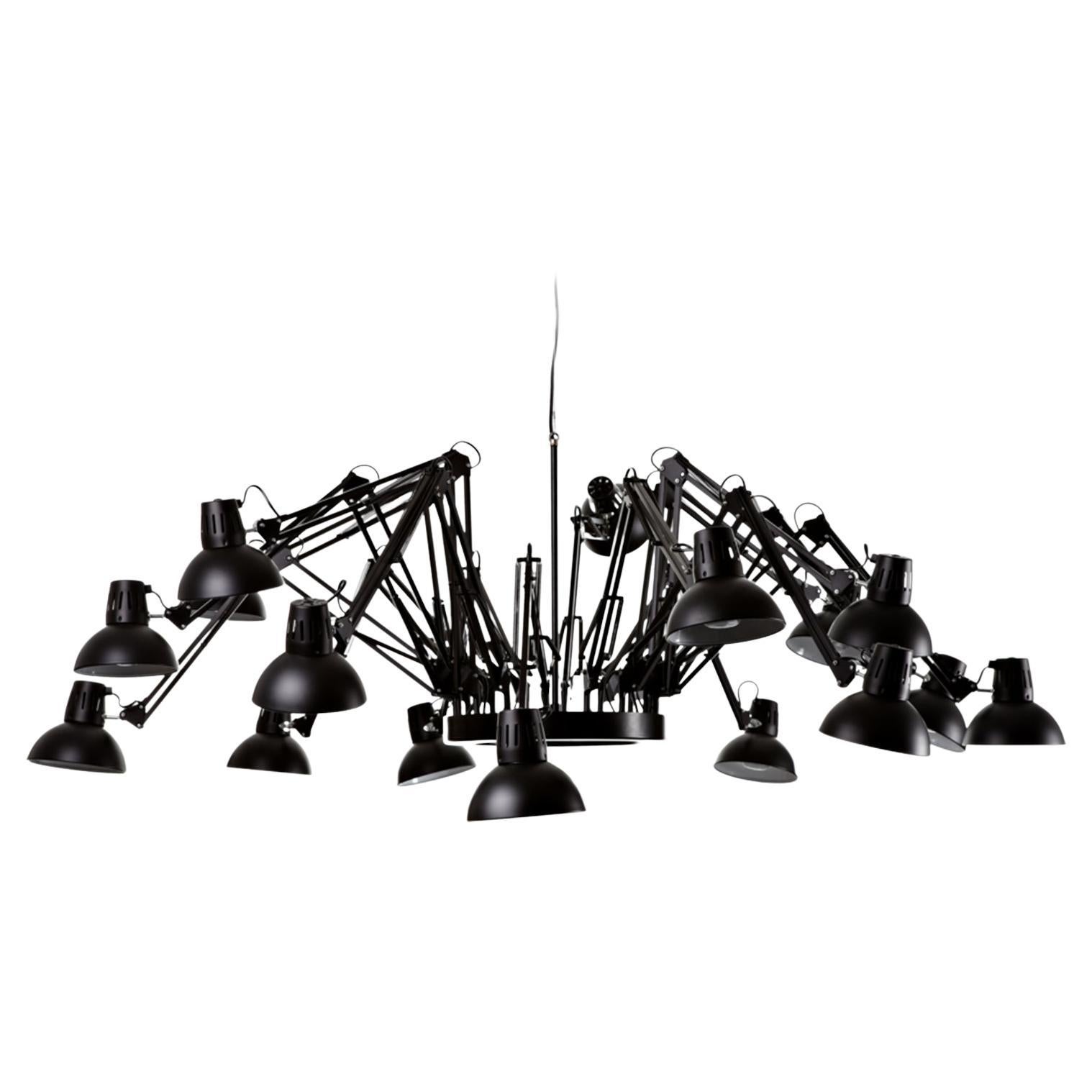 Moooi Dear Ingo Suspension Lamp in Black Powder-Coated Steel, 10m Cable