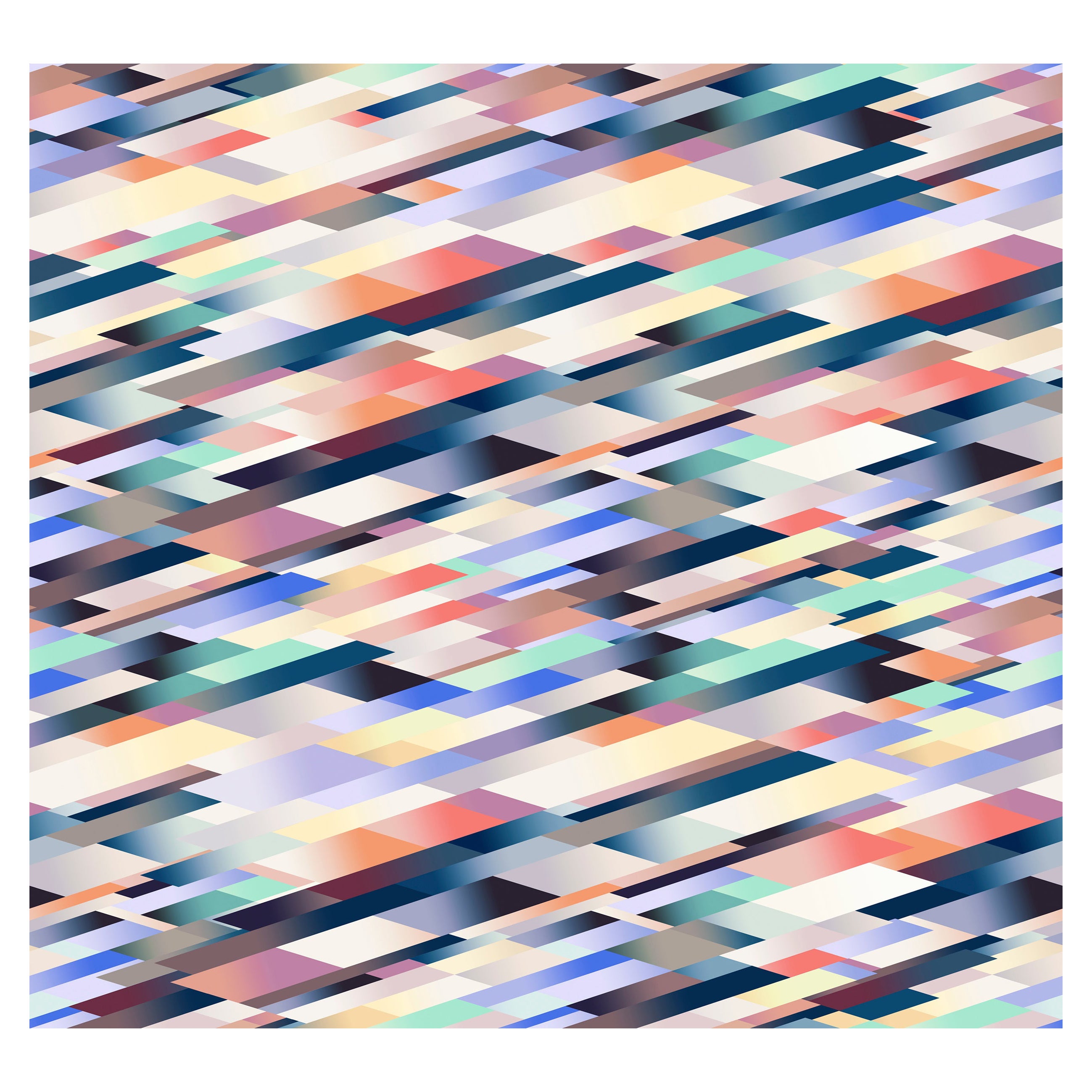 Moooi Diagonal Gradient Pink Rug in Soft Yarn Polyamide by Kit Miles For Sale