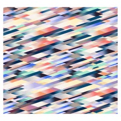 Moooi Tapis Diagonal Gradient Pink en fil doux de polyamide par Kit Miles