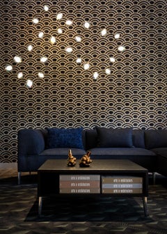 Canapé Moooi à double assise So Good en tissu brun avec pieds en aluminium poli