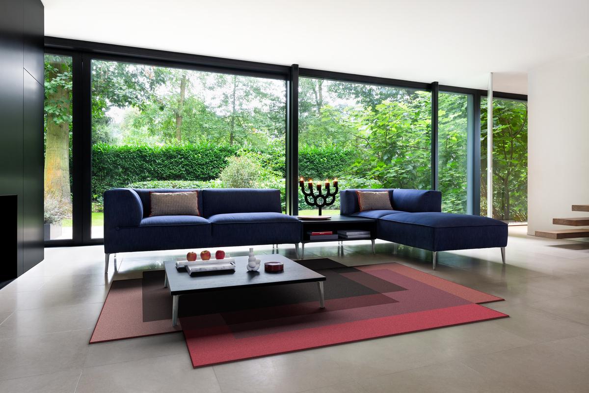 Modern Moooi Double Seat Sofa So Good in Brown Upholstery with Polished Aluminum Feet For Sale