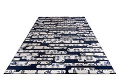 Moooi Dutch Sky Blue Rug in Low Pile Polyamide by Edward Van Vliet