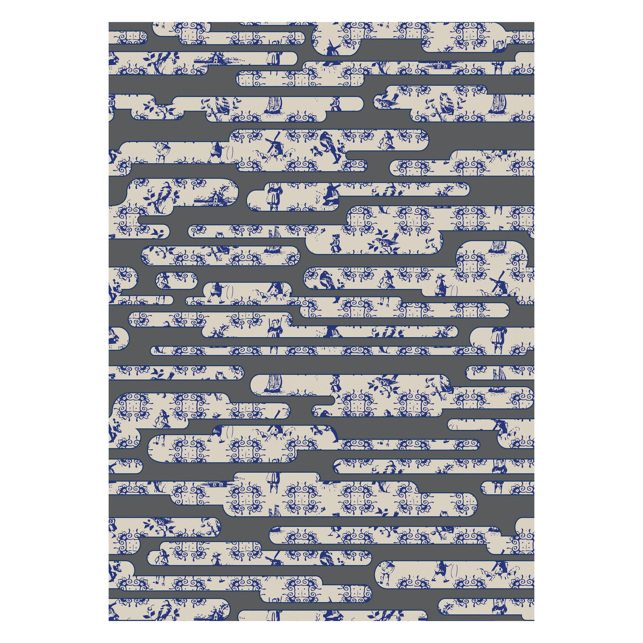 Niederländischer himmelgrauer Moooi-Teppich aus weichem Polyamide von Edward Van Vliet im Angebot