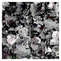 Moooi Eden Queen Collection B&W Square Tile Rug in Wool