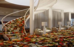 Moooi Colección Eden Queen Original Alfombra cuadrada de baldosas de poliamida de hilo suave
