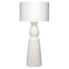 Moooi Farooo Large Floor Lamp in White Fibreglass Base with Laminate Shade