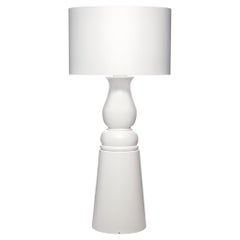 Moooi Farooo Medium Floor Lamp in White Fibreglass Base with Laminate Shade