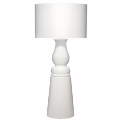 Moooi Farooo Small Floor Lamp in White Fibreglass Base with Laminate Shade