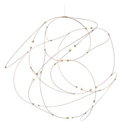 Moooi Flock of Light 11 Suspension Lamp in Bronze Wires with Brass Cups