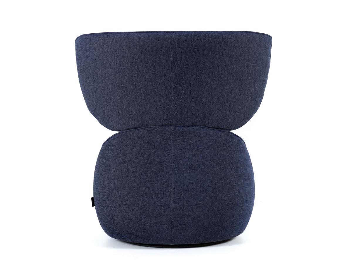 Contemporary Moooi Hana Wingback Swivel Chair in Liscio, Grigio Blue Upholstery For Sale