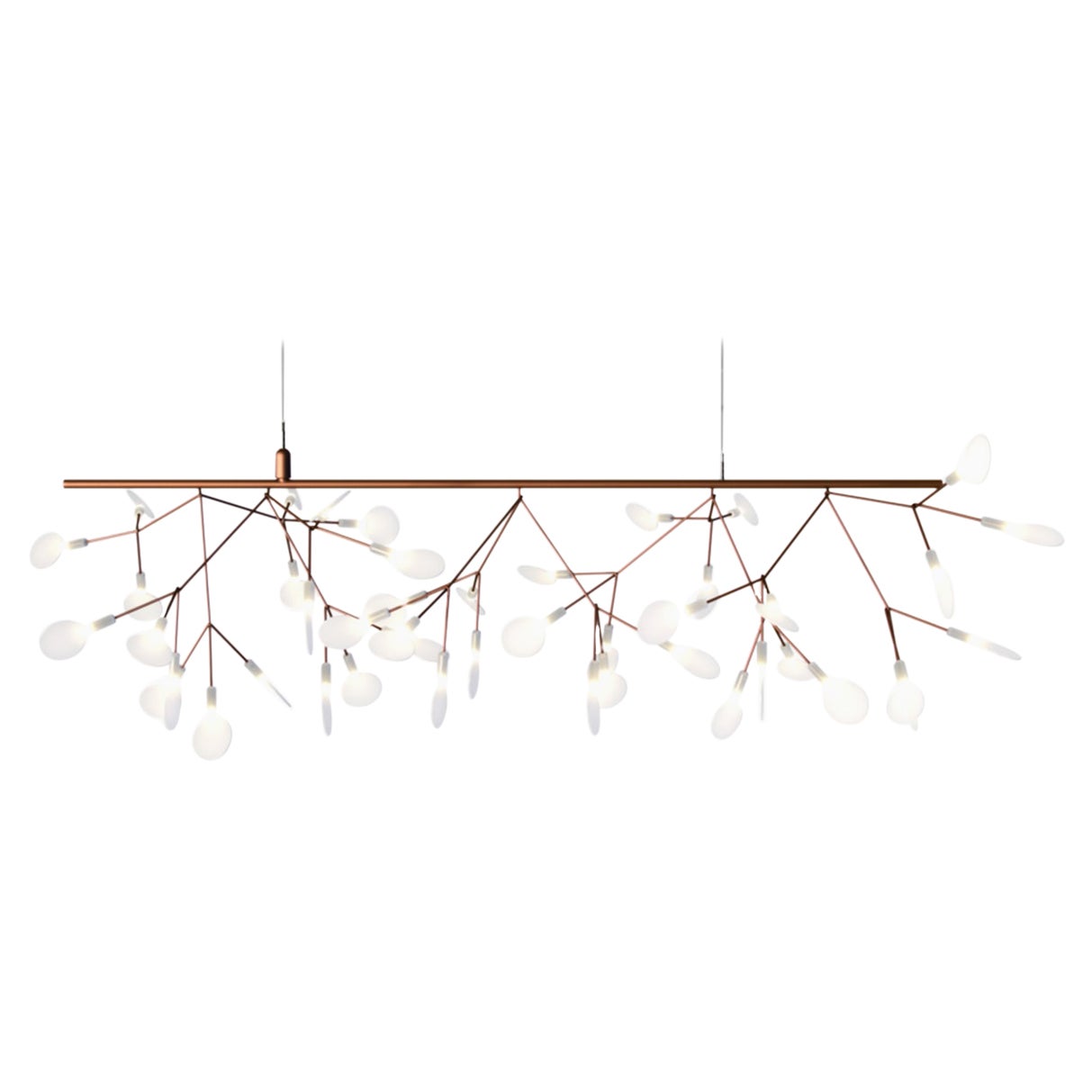 Lampe à suspension Heracleum Moooi sans fin en cuivre avec éclairages en polycarbonate en vente