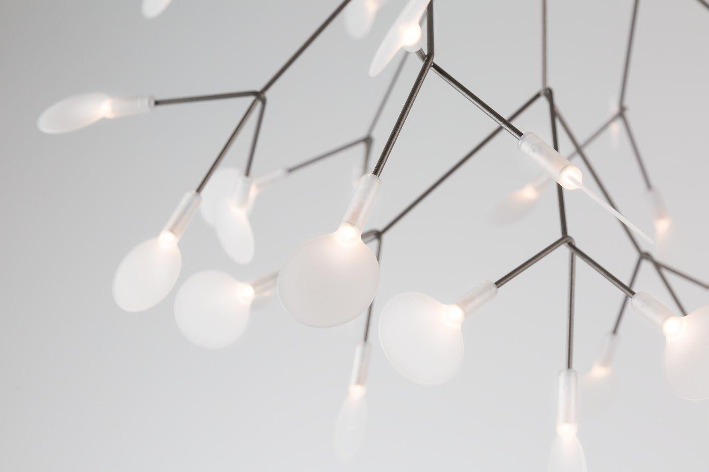 Modern Moooi Heracleum Endless Suspension Lamp in Nickel with Polycarbonate Lenses, 10m For Sale