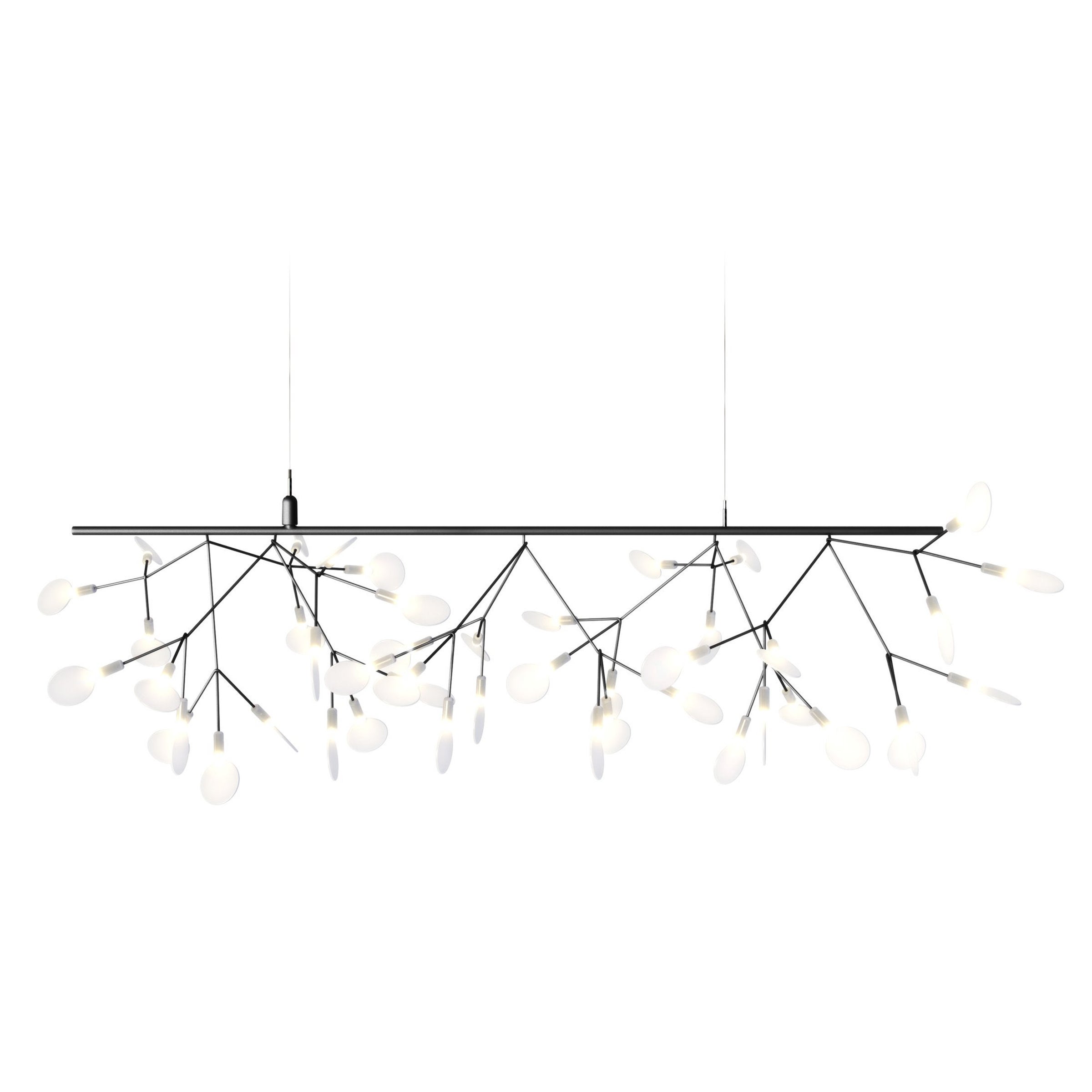 Lampe à suspension Heracleum Moooi Heracleum sans fin en nickel avec éclairages en polycarbonate, 10 m