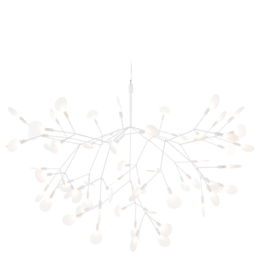 Lampe à suspension Moooi Heracleum ii 98d en blanc avec éclairages en polycarbonate