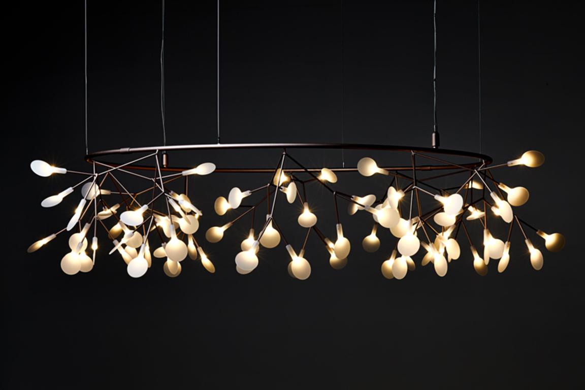Moderno Moooi Heracleum The Big O Grande Lampada a Sospensione in Rame di Bertjan Pot, 10m in vendita