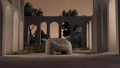 Moooi Hortensia Sessel aus Dwarf Rhino-Polsterung mit Büffelpolsterung