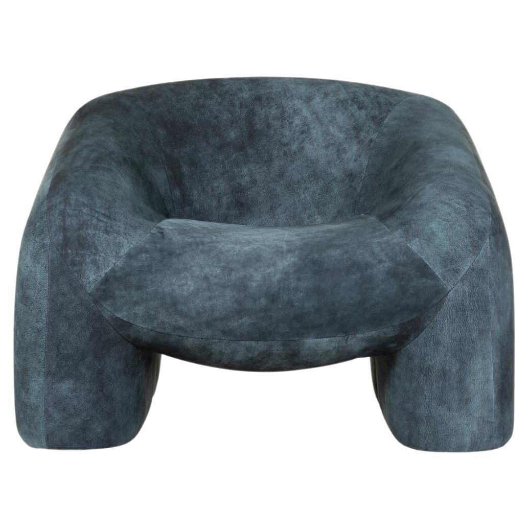 Moooi Hortensia Armchair in Dwarf Rhino Buffed Upholstery For Sale