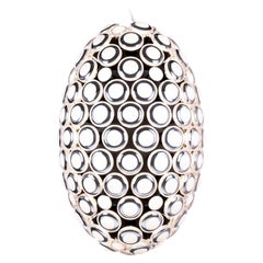 Lámpara de suspensión Moooi Iconic Eyes 161 LED con lentes y detalles cromados