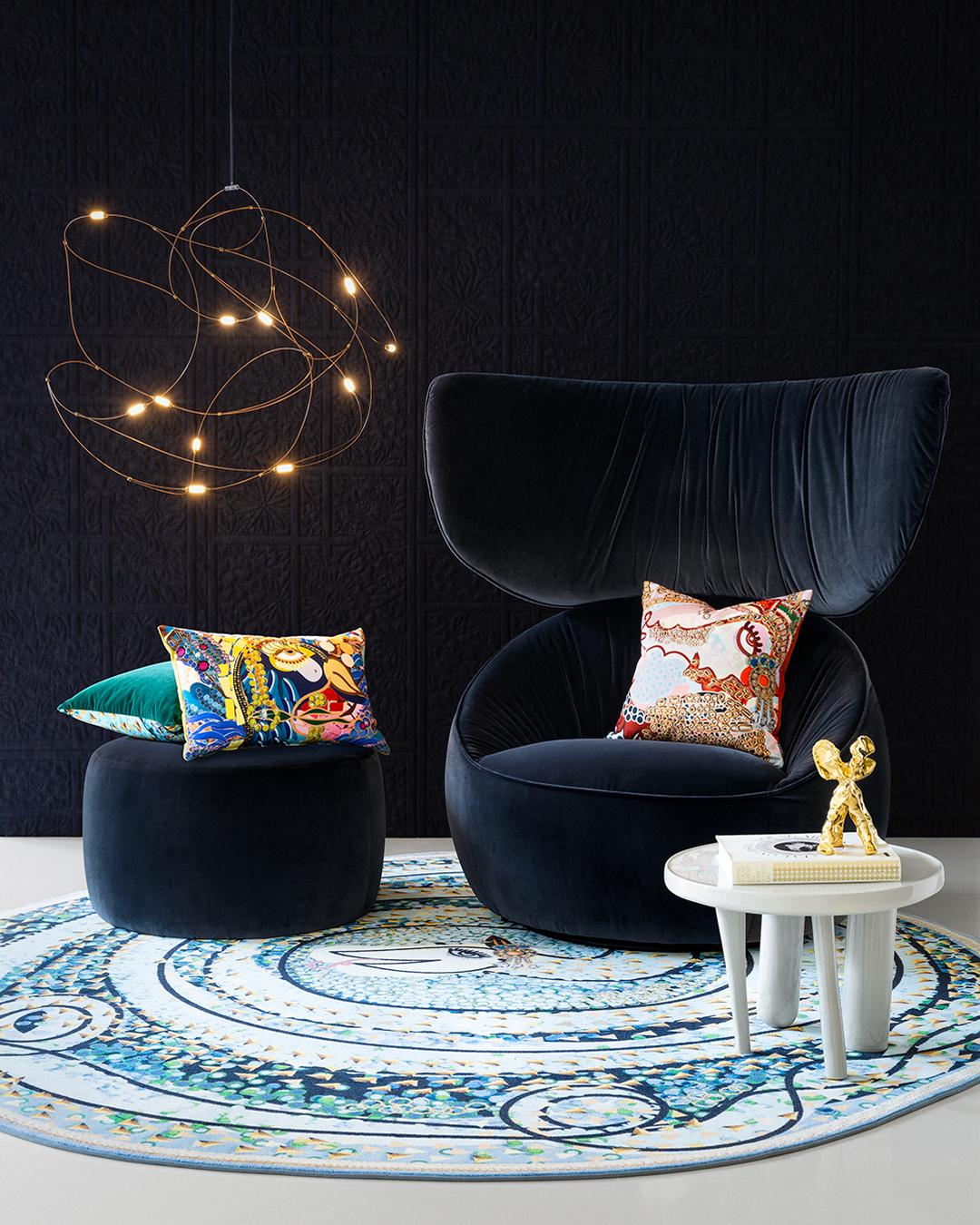 Fil de laine Moooi Grand tapis Adriano en polyamide à fil doux Antonio Aricò en vente