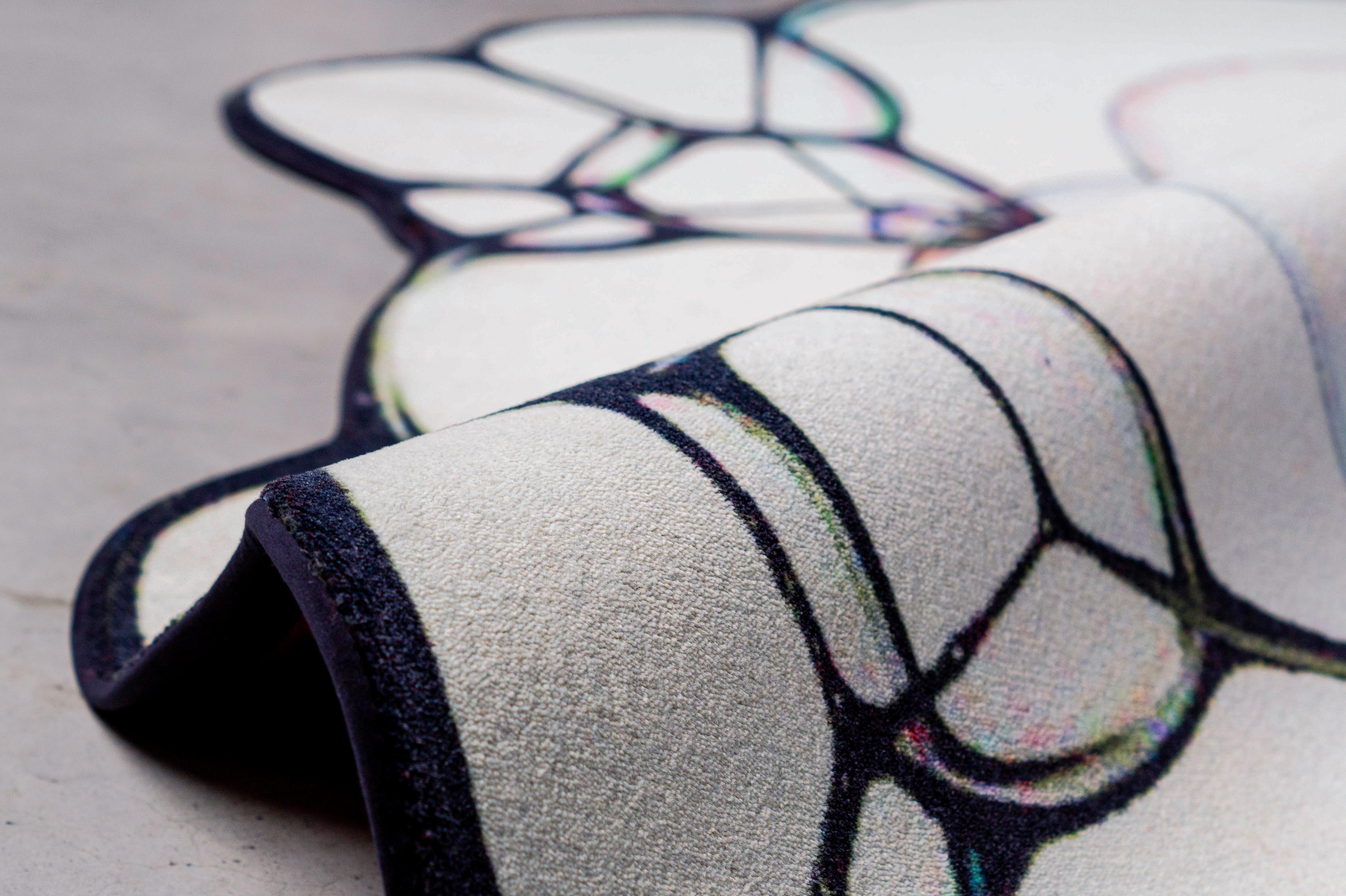 Contemporary Moooi Large Bubble Oil Rug in Soft Yarn Polyamide by Sjoerd Vroonland For Sale