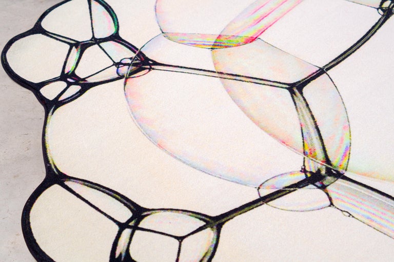 Moooi Large Bubble Oil Rug in Wool with Blind Hem Finish by Sjoerd ...