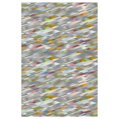 Moooi Large Diagonal Gradient Pastel Rug in Low Pile Polyamide by Kit Miles