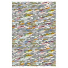 Moooi Large Diagonal Gradient Pastel Rug in Soft Yarn Polyamide by Kit Miles