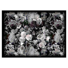 Grand tapis rectangulaire Moooi Eden Queen B&W en polyamide à poils bas